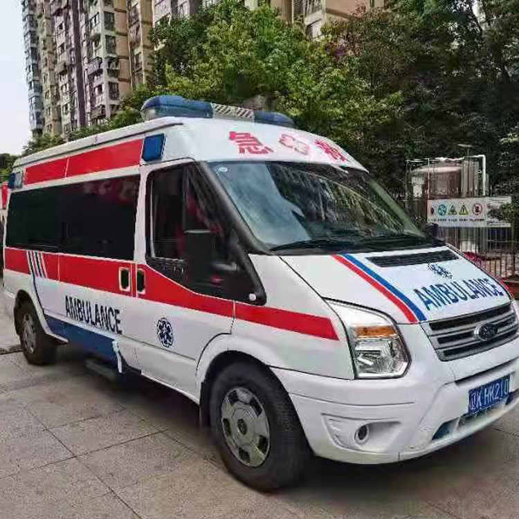 明光长途救护车护送病人返乡